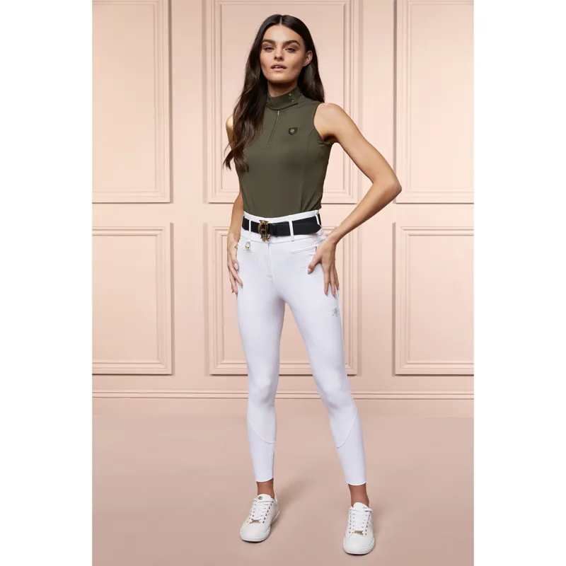 Holland Cooper Premium Competition High Rise Breeches - White-1